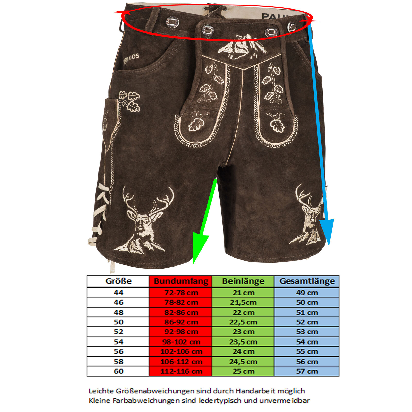 Lederhose echt leer kort Seppl 50 - Jan